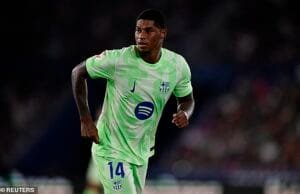 El nuevo club de la estrella de Inglaterra en el escenario de Barcelona se va a Marcus Rashford por medio tiempo para Barcelona como un gran regreso sin él