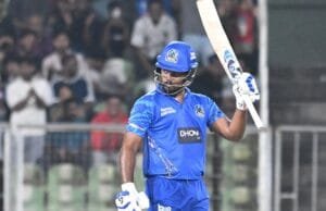 Sanju Samson ha bateado 42 bolas en la liga de cricket en Kerala 2025