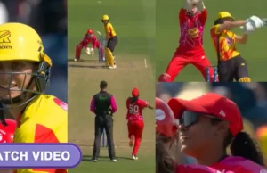 Vista: Trent Rockets Batter Ashleg Gardner Welsh Spinner Hayily Mathews sindenado por un gorila inesperado: The Hundrem Mujeres 2025