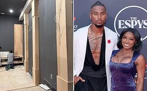 Simone Biles da un destello de decepción en la mansión de $ 3MD que aún no ha terminado en los retrasos de montaje