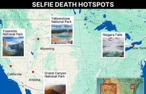 Intrépidos excursionistas que juegan “ruleta rusa” en busca de “Claid de Instagram Shot”
