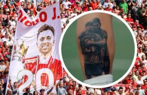 Diaogo Jota homenaje a Ruben Nevs Honors Friend con nuevos tatuajes – Liverpool FC