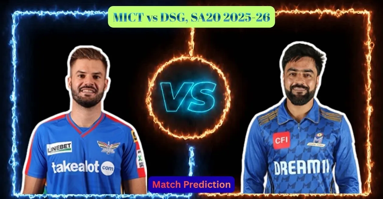 MICT vs DSG, SA20 2025-26, Predicción del partido: ¿Quién ganará el partido de hoy entre MI Cape Town y Durban Super Giants?