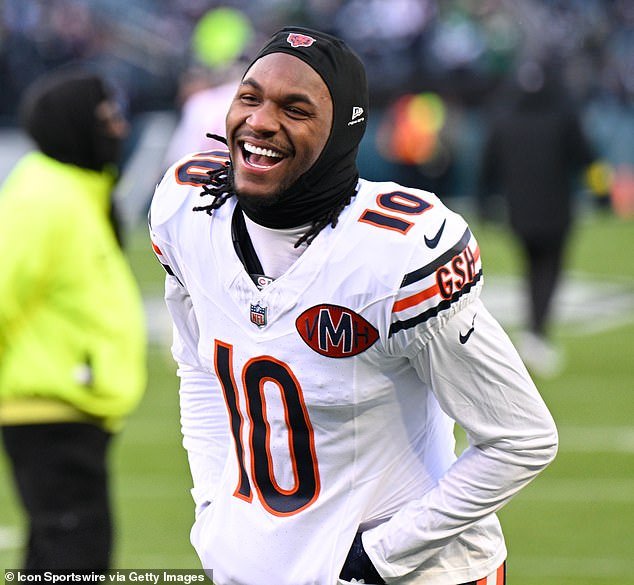 La novia del novato de los Bears, Luther Burden, revela la impactante mentira que le dijo cuando empezaron a salir