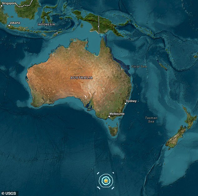 Un terremoto de magnitud 5,7 sacude una isla frente a la costa australiana