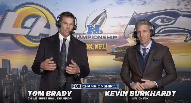 Tom Brady finaliza la segunda temporada de Fox con excelentes críticas y los fanáticos afirman que es ‘100 veces mejor que Tony Romo’ después de la transmisión del Campeonato de la NFC