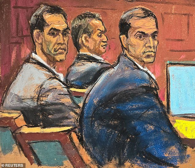 El gemelo de Playboy acusado de violación en grupo con sus hermanos millonarios recibe el apoyo de su esposa mientras comienza su juicio