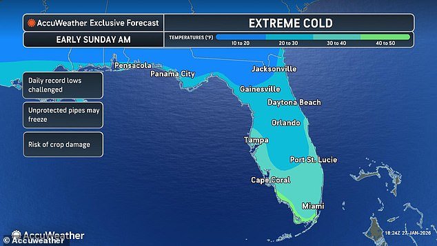 Una monstruosa tormenta de fin de semana traerá temperaturas gélidas a MIAMI mientras la ola de frío golpea a millones de estadounidenses