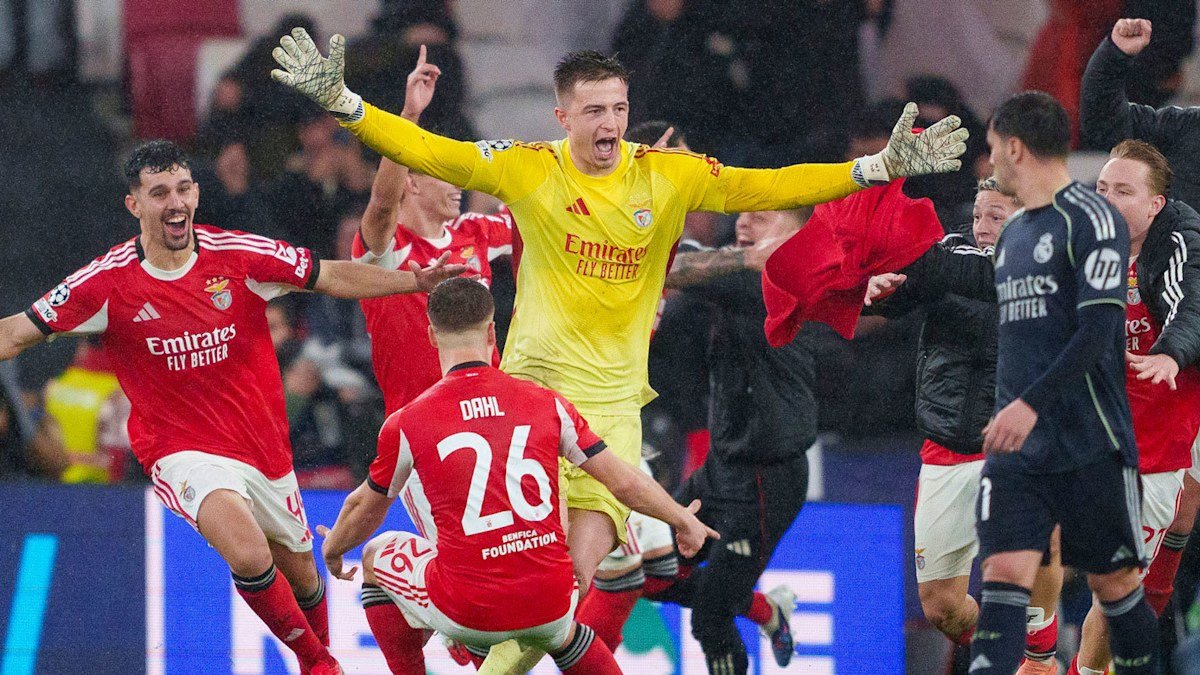 Benfica vs Real Madrid, vídeo del gol del portero en el minuto 98, clasificación