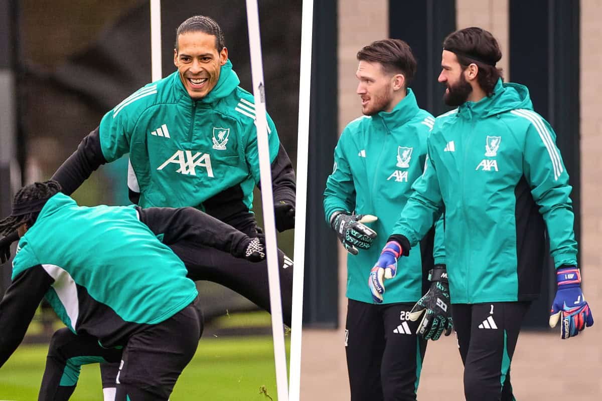 Alisson disipa las preocupaciones sobre las lesiones, pero sólo 16 jugadores de campo entrenan antes del Qarabag