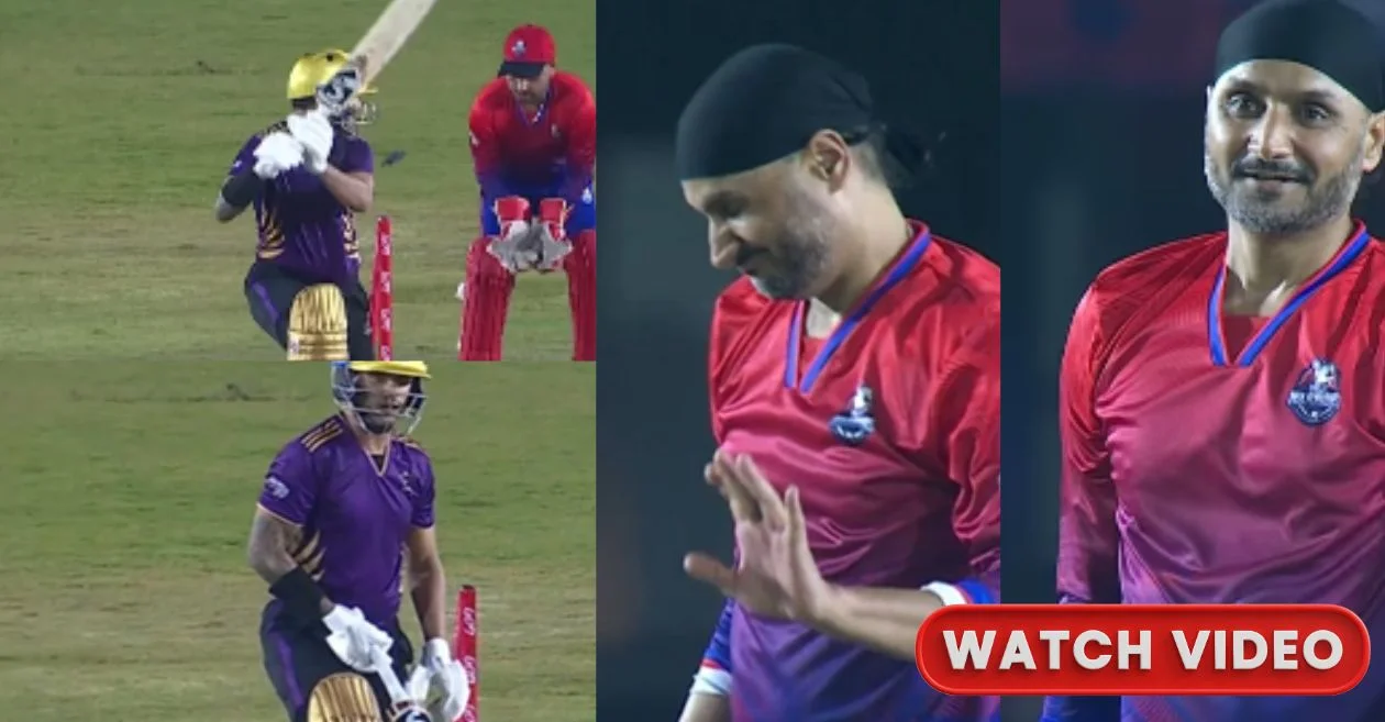MIRAR: Harbhajan Singh retrocede en el tiempo para despedir a Shikhar Dhawan en World Legends Pro T20