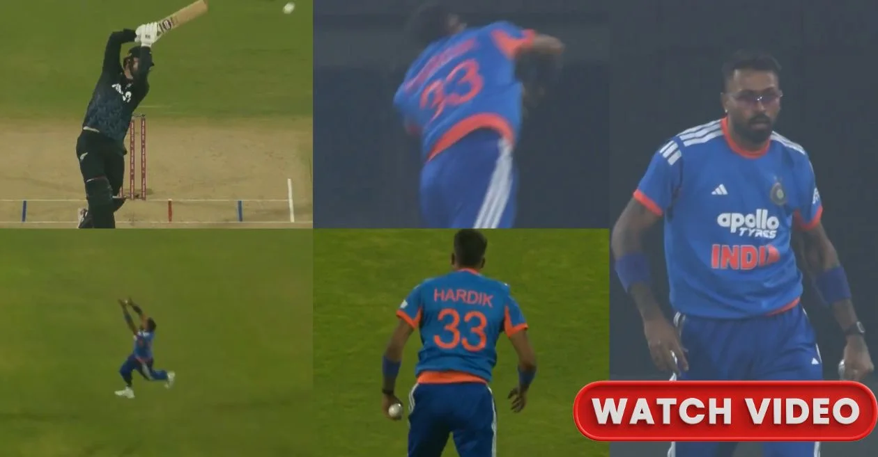 IND vs NZ (MIRAR): Flying Hardik Pandya toma una anteojera para eliminar a Devon Conway en el tercer T20I
