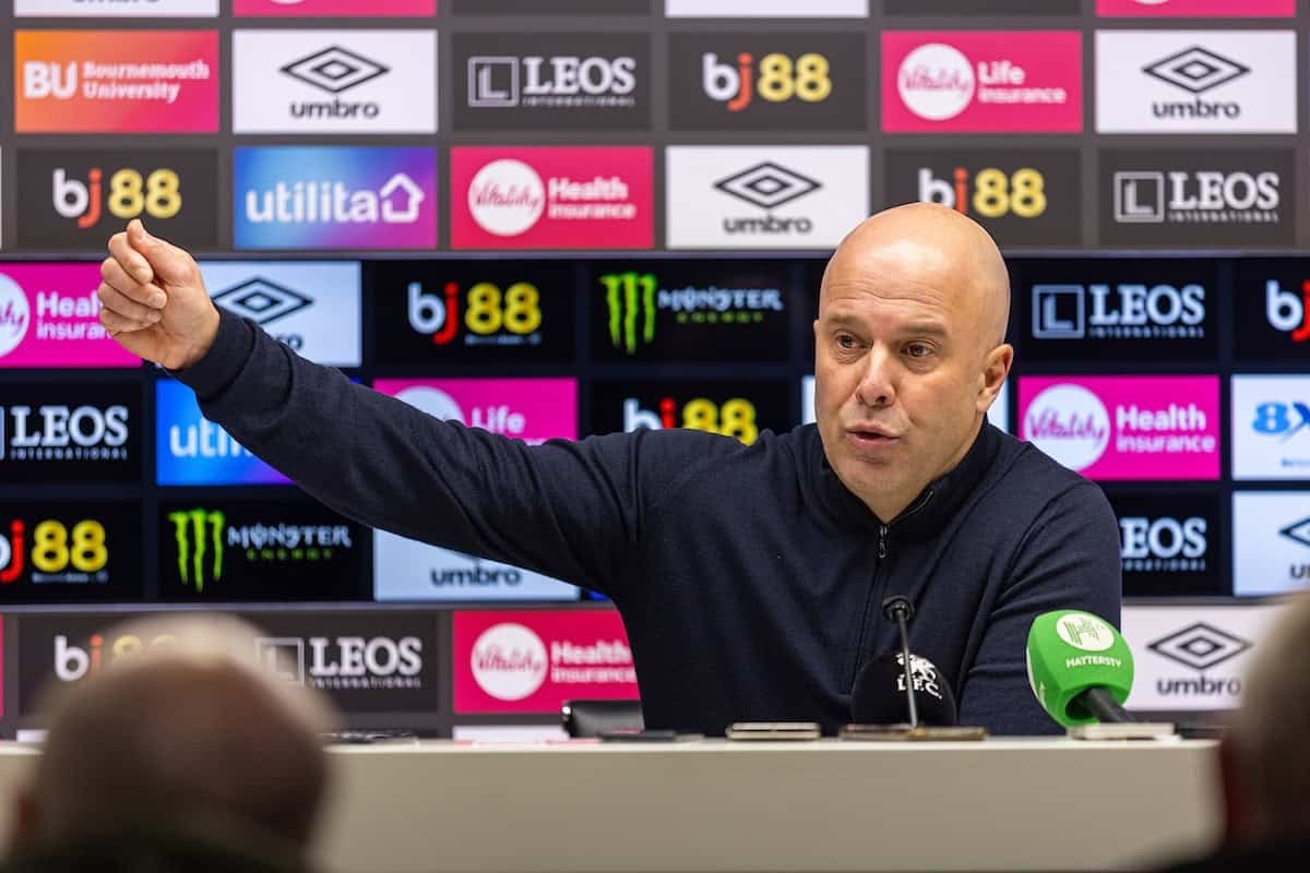 Arne Slot admite que el Liverpool “luchó con el viento” contra el Bournemouth