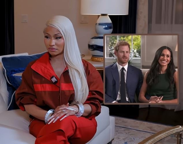 La rapera estadounidense Nicki Minaj pone un divertido acento británico cuando le dice al príncipe Harry que debería “saber mejor” después de “ventilar los trapos sucios de la familia”.