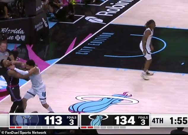 Scotty Pippen Jr. de los Grizzlies provoca furiosa pelea por el ‘tiro bajo’ de Myron Gardner del Heat