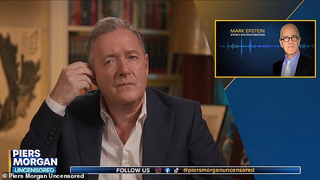El hermano de Jeffrey Epstein le dijo a Piers Morgan que el nuevo informe mostrará que el pedófilo fue asesinado, antes de abandonar la entrevista enojado cuando se le preguntó sobre las víctimas.