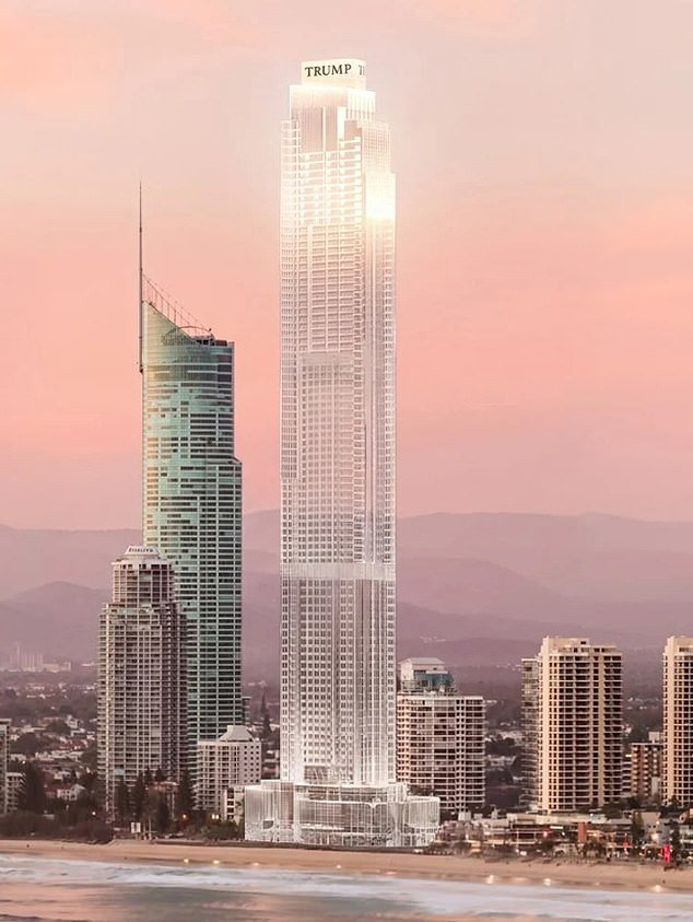 Miles de personas se amotinan contra el enorme proyecto de la Torre Trump en una playa australiana, cuya construcción comenzará en unas semanas