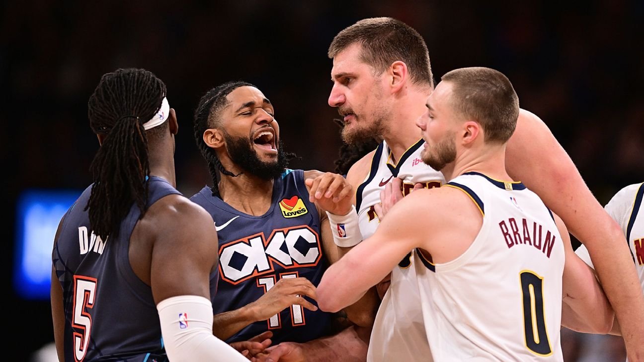 Jokic de los Nuggets critica a Dort del Thunder por falta ‘innecesaria’
