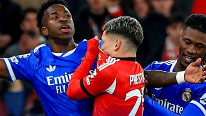 El gol de Vinicius lleva al Real Madrid a vencer al Benfica, partido manchado por acusaciones de racismo