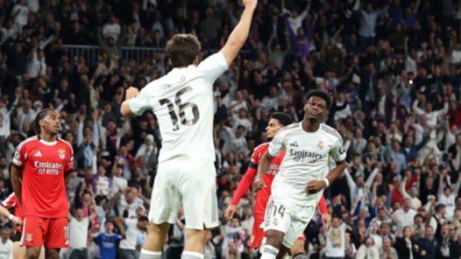 Sin Mbappé, el Real Madrid aún vence al Benfica y alcanza los octavos de final de la Champions