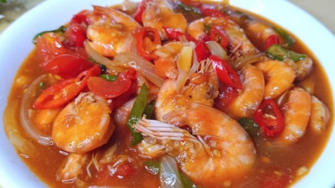 Receta de salsa picante y sabrosa de camarones para el menú Sahur, ¡fácil de preparar y súper deliciosa!