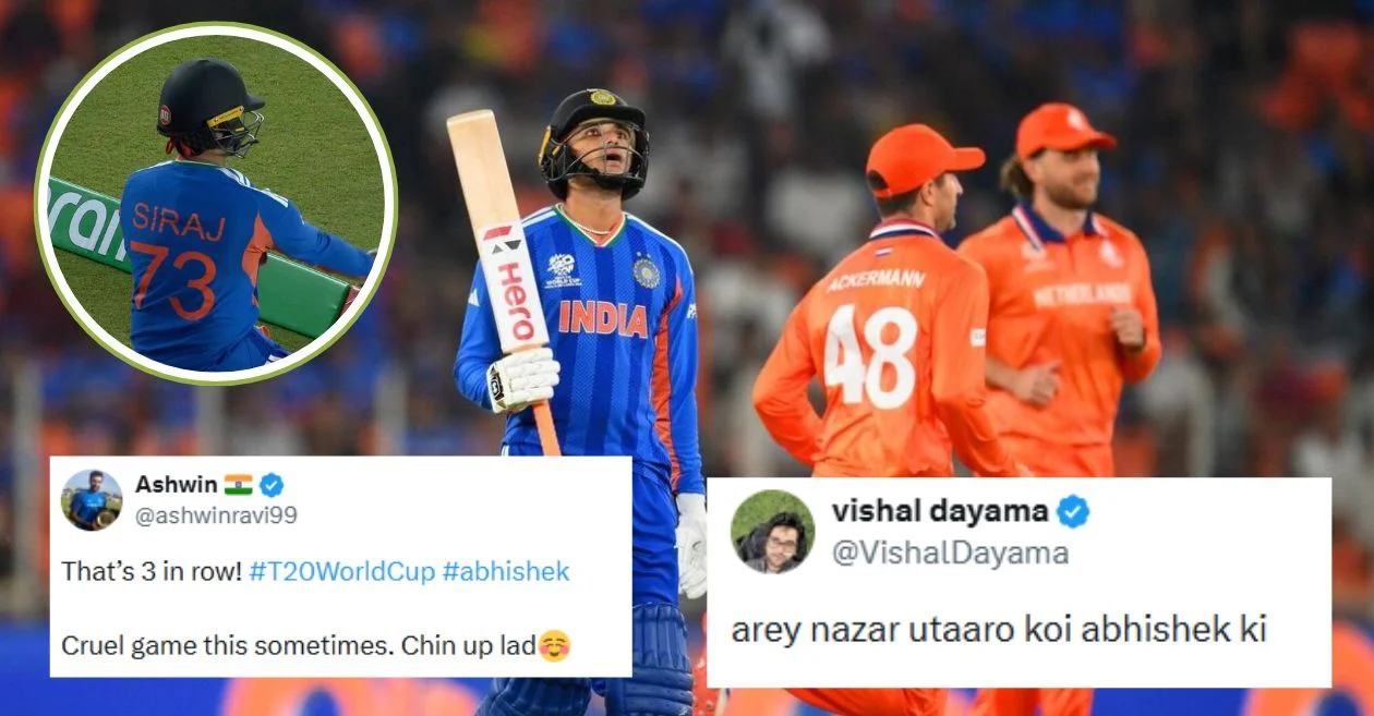 IND vs NED: Los fanáticos expresan su sorpresa cuando Abhishek Sharma registra el tercer pato consecutivo en la Copa Mundial T20 2026