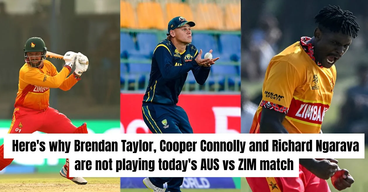 Copa del Mundo T20 2026: he aquí por qué Brendan Taylor, Cooper Connolly y Richard Ngarava no juegan en el partido AUS vs ZIM de hoy
