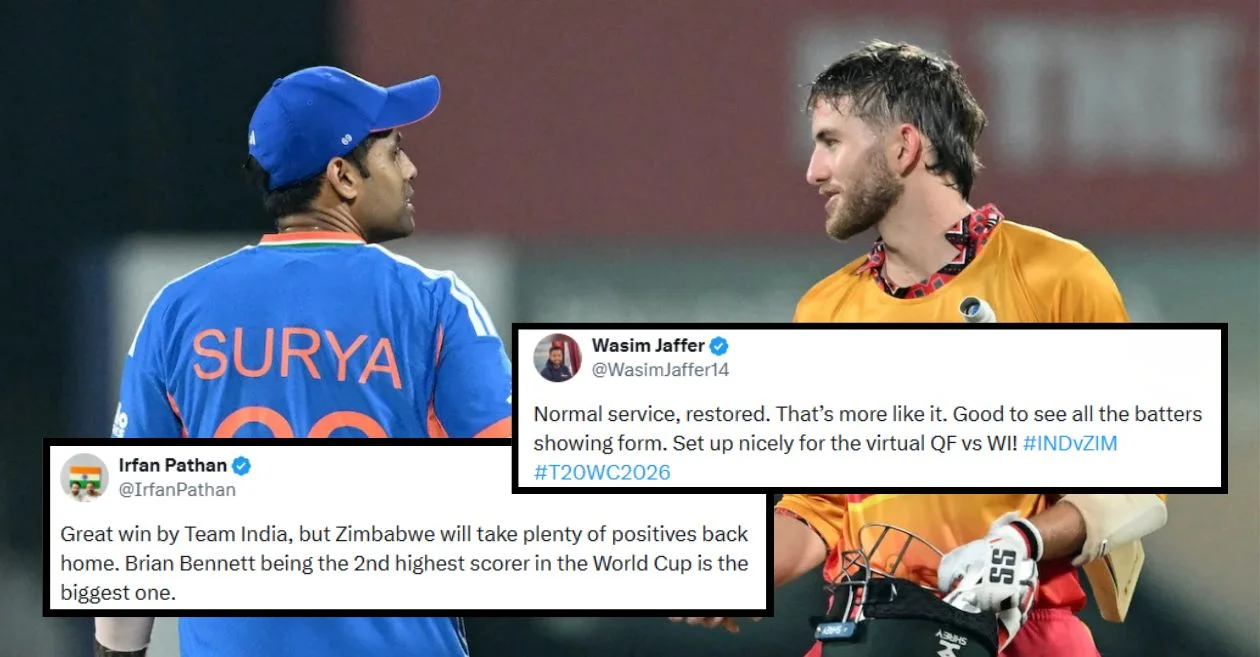 Los fanáticos estallan cuando India domina Zimbabwe para mantener vivas las esperanzas de semifinales de la Copa Mundial T20 2026 a pesar del invicto 97 de Brian Bennett.