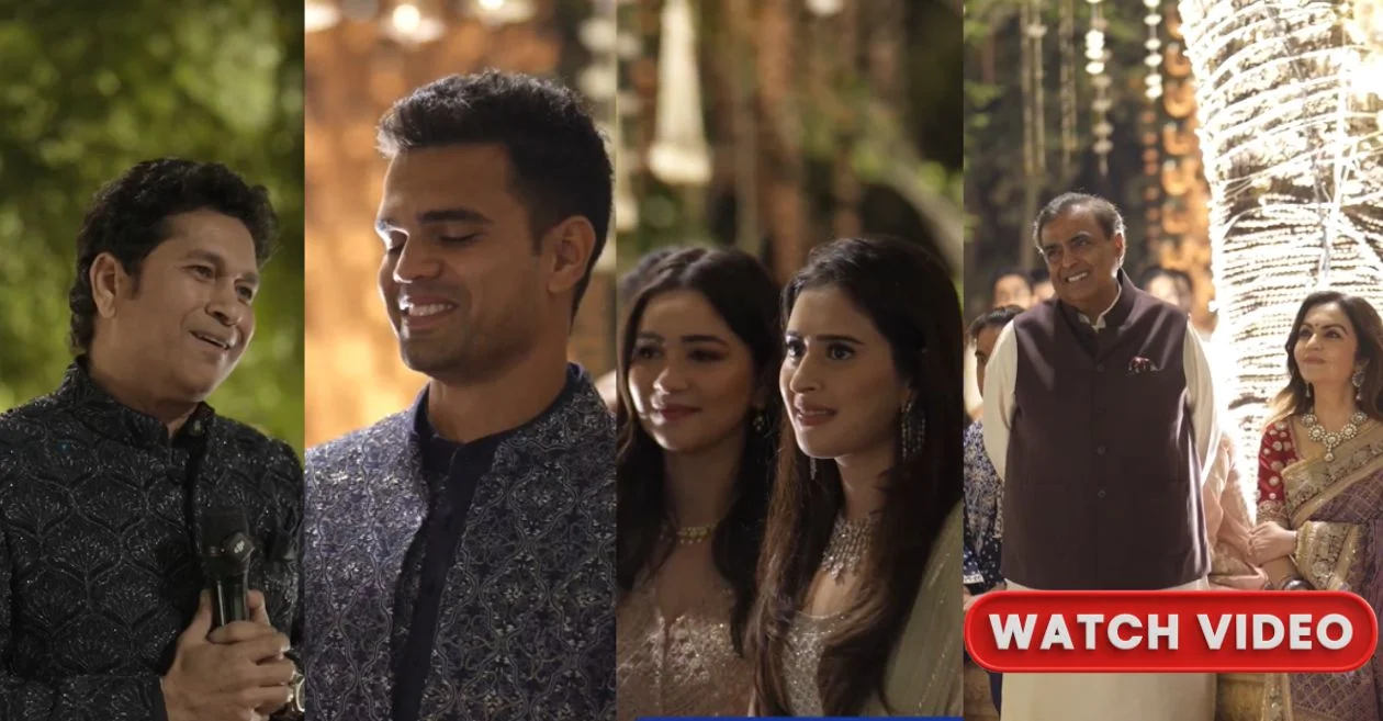 MIRAR: Sachin Tendulkar se emociona por su hijo Arjun en la fiesta previa a la boda con Saaniya Chandhok en Jamnagar