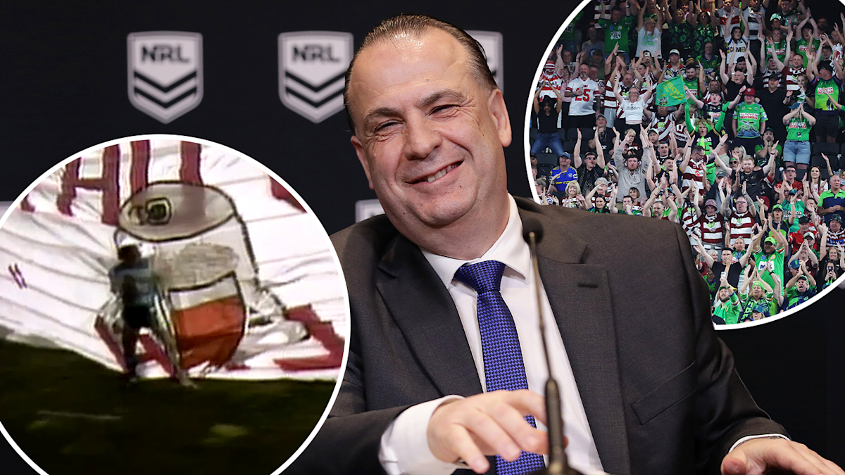 La infame pancarta de Peter Sterling fracasa y la obsesión de 70 años de Peter V’landys se niega a dejar morir