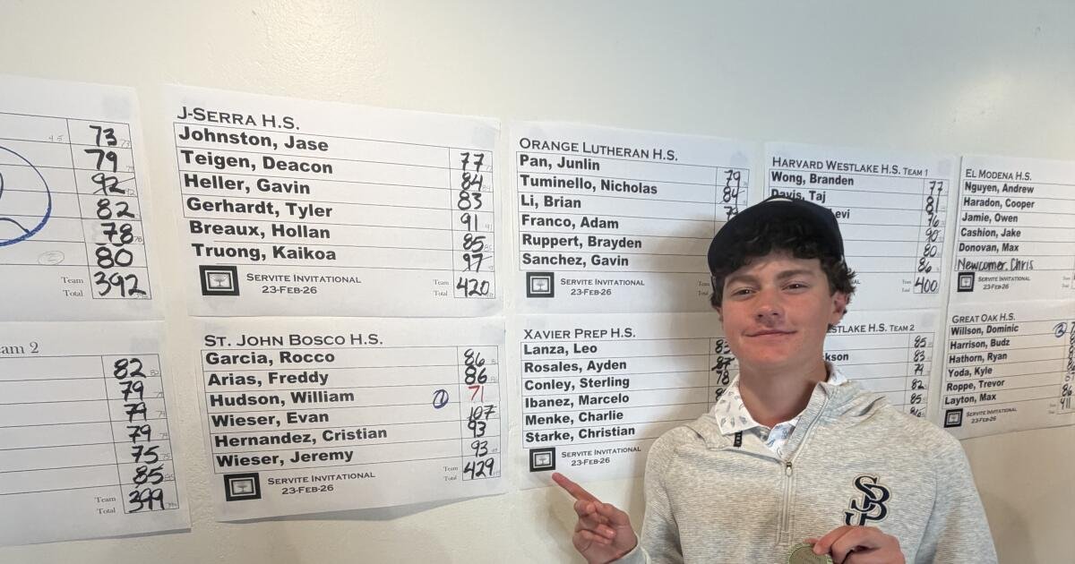 El golfista de St. John Bosco, William Hudson, gana el Servite Invitational