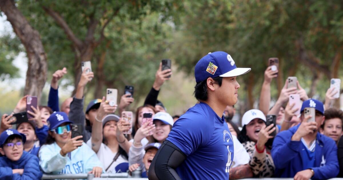 Fotos: Shohei Ohtani y las estrellas de los Dodgers practican en el entrenamiento de primavera