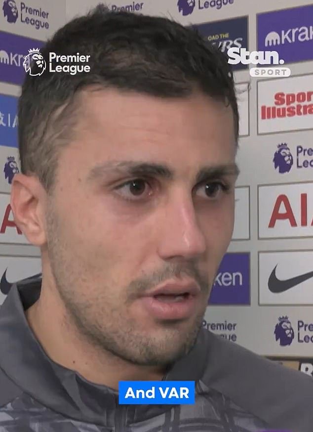 Rodri descubre su castigo por comentarios sobre árbitros ‘sesgados’ durante la carrera por el título de la Premier League