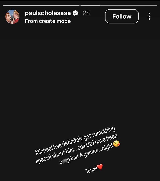 Michael Carrick responde a las indagaciones de Paul Scholes después de que la leyenda del Man United calificara las actuaciones como ‘mierdas’ bajo el mando del jefe interino