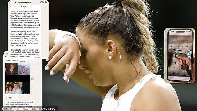 Estrella del tenis objeto de un complot de chantaje: un jugador aterrorizado recibió mensajes amenazantes (y una foto de un arma) pocas horas antes de ir a la cancha