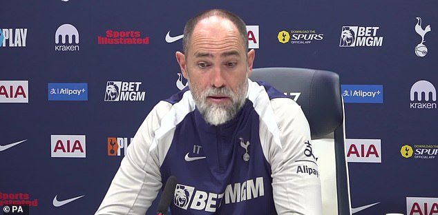 ‘Dormimos menos en el campo’: Igor Tudor detecta signos de progreso en el Tottenham… ¡pero no llames al choque de descenso contra el Nottingham Forest un triplete!