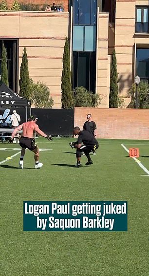 Logan Paul queda expuesto en un vergonzoso video de entrenamiento con Saquon Barkley… después de afirmar que puede vencer a cualquier jugador de la NFL