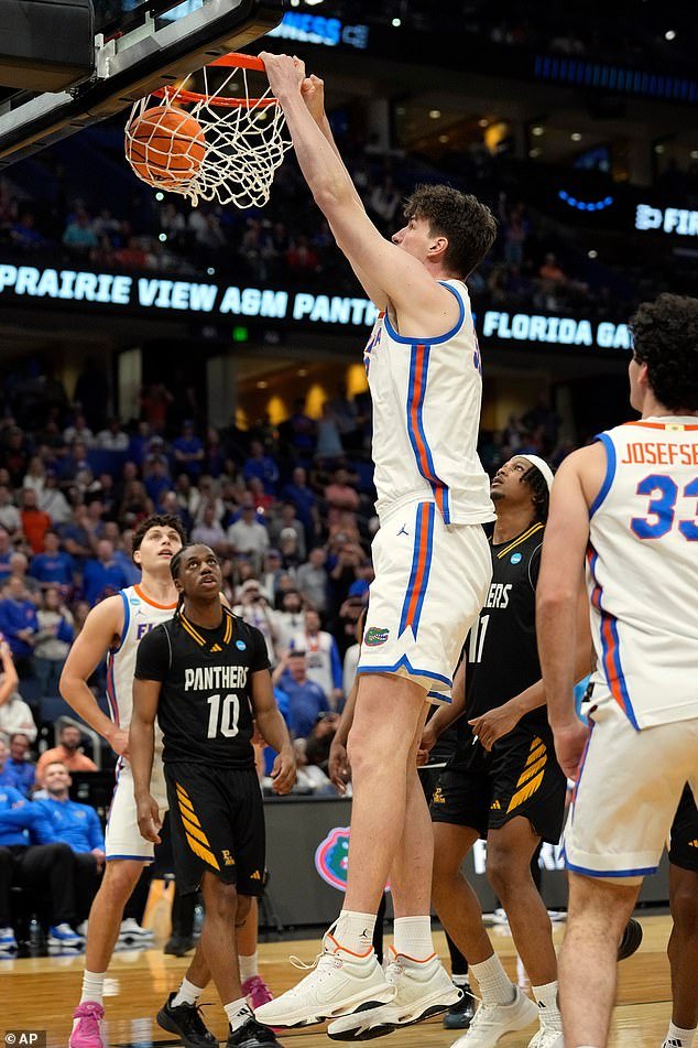 Olivier Rioux de Florida, el mejor jugador del March Madness de todos los tiempos, rompe el silencio después de que una canasta histórica se volviera viral