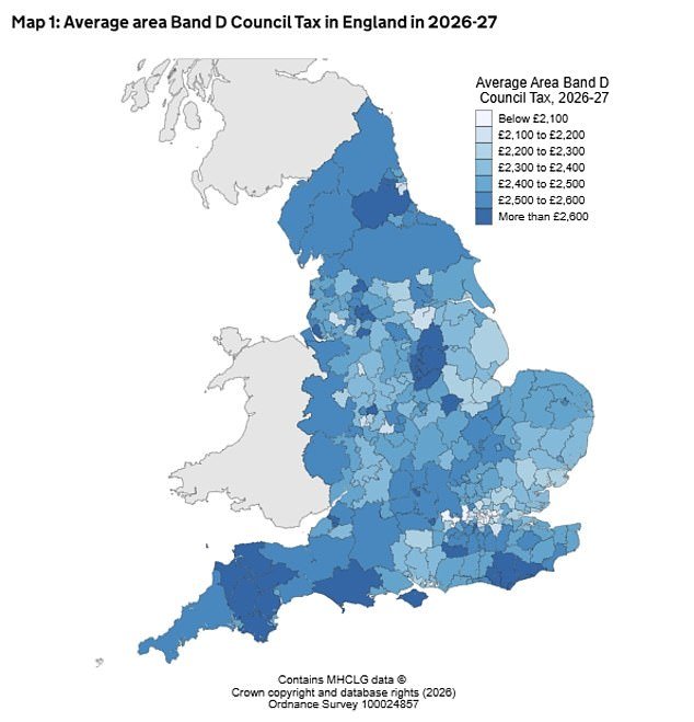 Los hogares se enfrentan a un impuesto municipal afectado por la crisis energética: las facturas medias aumentan 111 libras esterlinas, mientras que la mayoría de los ayuntamientos imponen un aumento máximo del 4,99%.