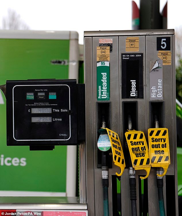 Las pequeñas gasolineras cierran los surtidores mientras los precios suben a £2 el litro mientras el suministro mundial de alimentos se ve amenazado por la guerra en Irán