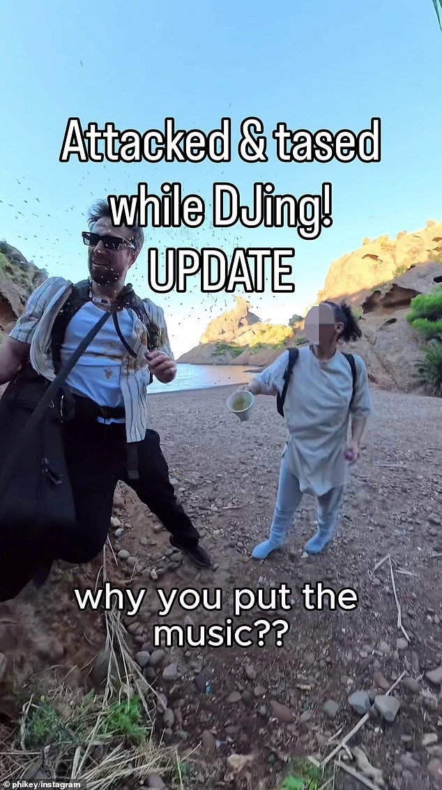 Aterrador momento en el que un hombre australiano es atacado y casi atacado con una pistola eléctrica por un extraño en Francia: “¿Quién te crees que eres?