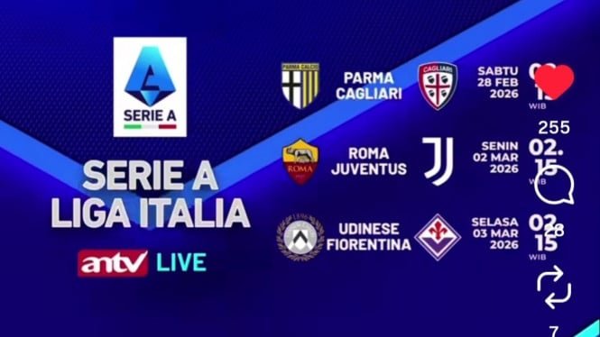 ¡En curso! En vivo por ANTV Gran Partido Serie A: AS Roma vs Juventus