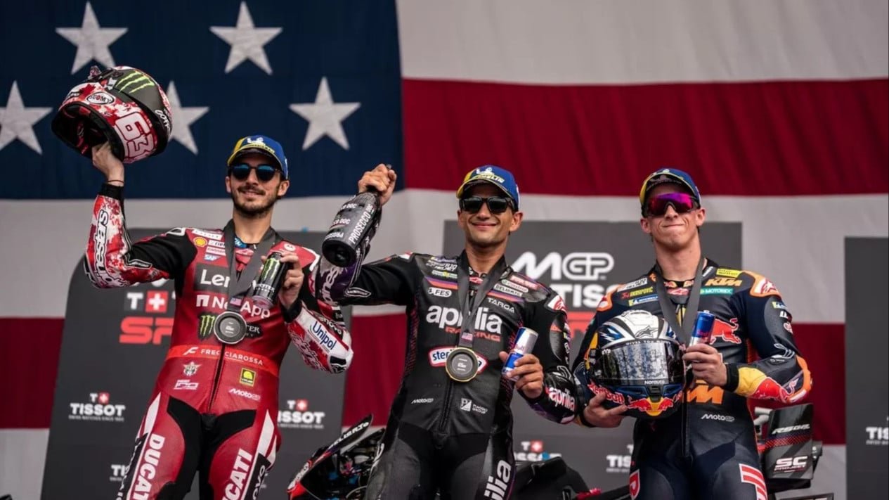 Jorge Martín envía un contundente mensaje a sus rivales tras su victoria en el MotoGP americano