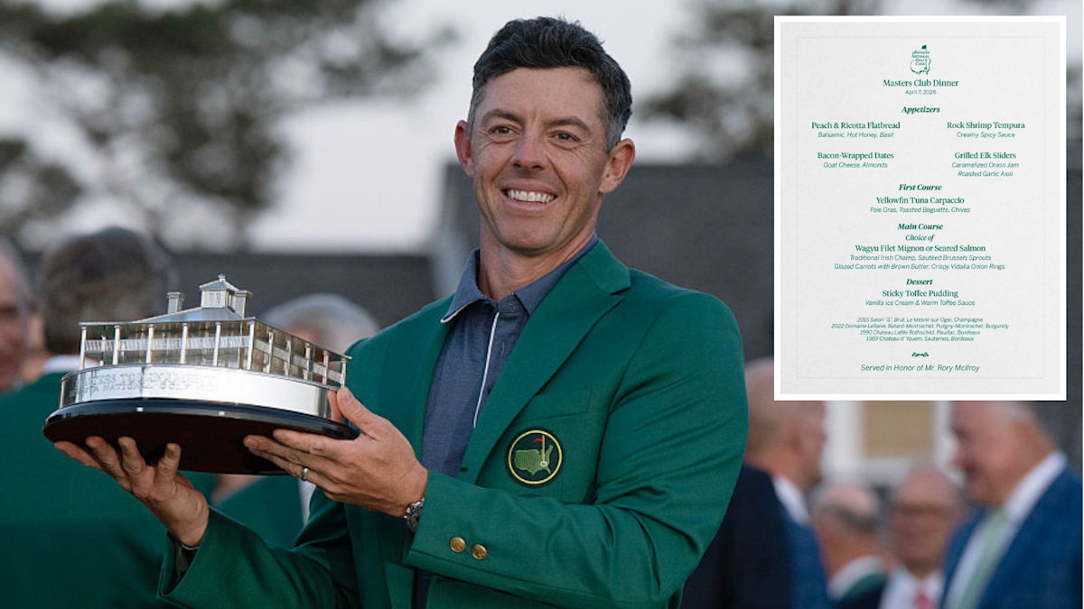 Noticias de golf 2026 | Se revela el menú Champions Dinner Masters de Rory McIlroy, con controles deslizantes Momentum