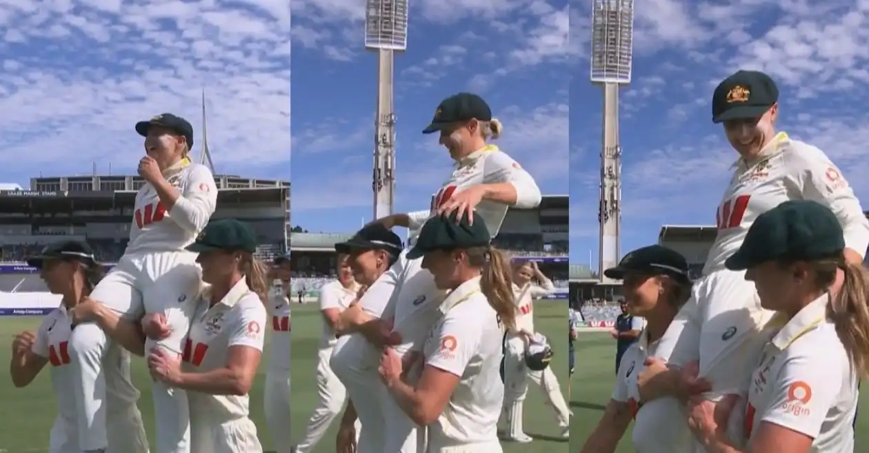MIRAR: Ashleigh Gardner y Ellyse Perry levantan a Alyssa Healy sobre sus hombros mientras la leyenda australiana se despide del cricket internacional