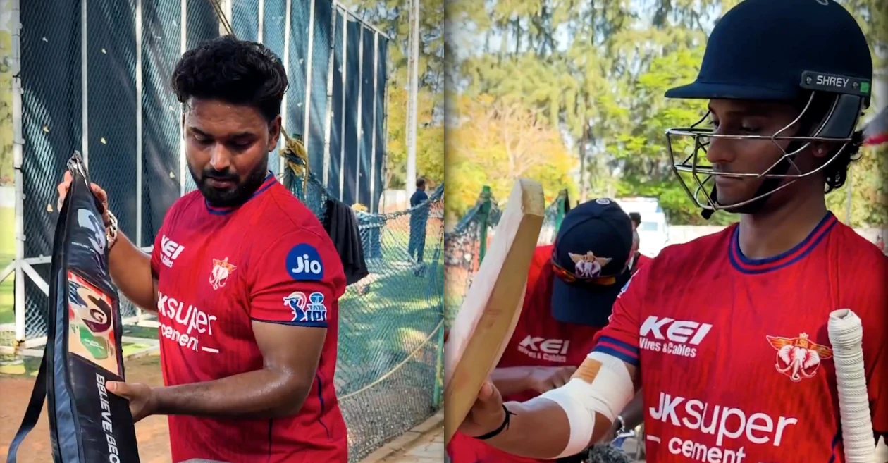 MIRAR: El capitán de LSG, Rishabh Pant, ofrece el bate a Ayush Badoni con una divertida advertencia
