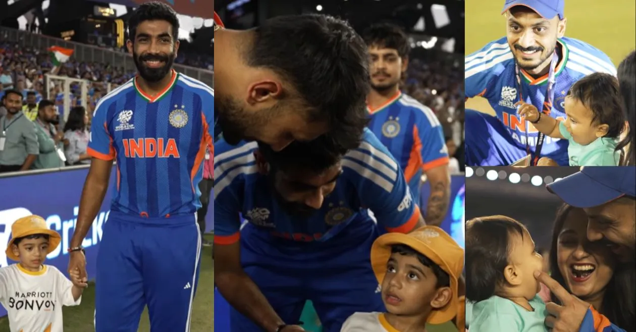 MIRAR: El amor paternal de Jasprit Bumrah y Axar Patel se roba el espectáculo en medio de las celebraciones de la Copa Mundial T20 2026 en India