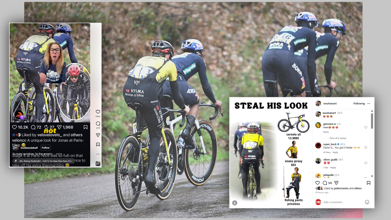 Baches, culotte Pogacar y Vingegaard – esta semana en las redes sociales ciclistas
