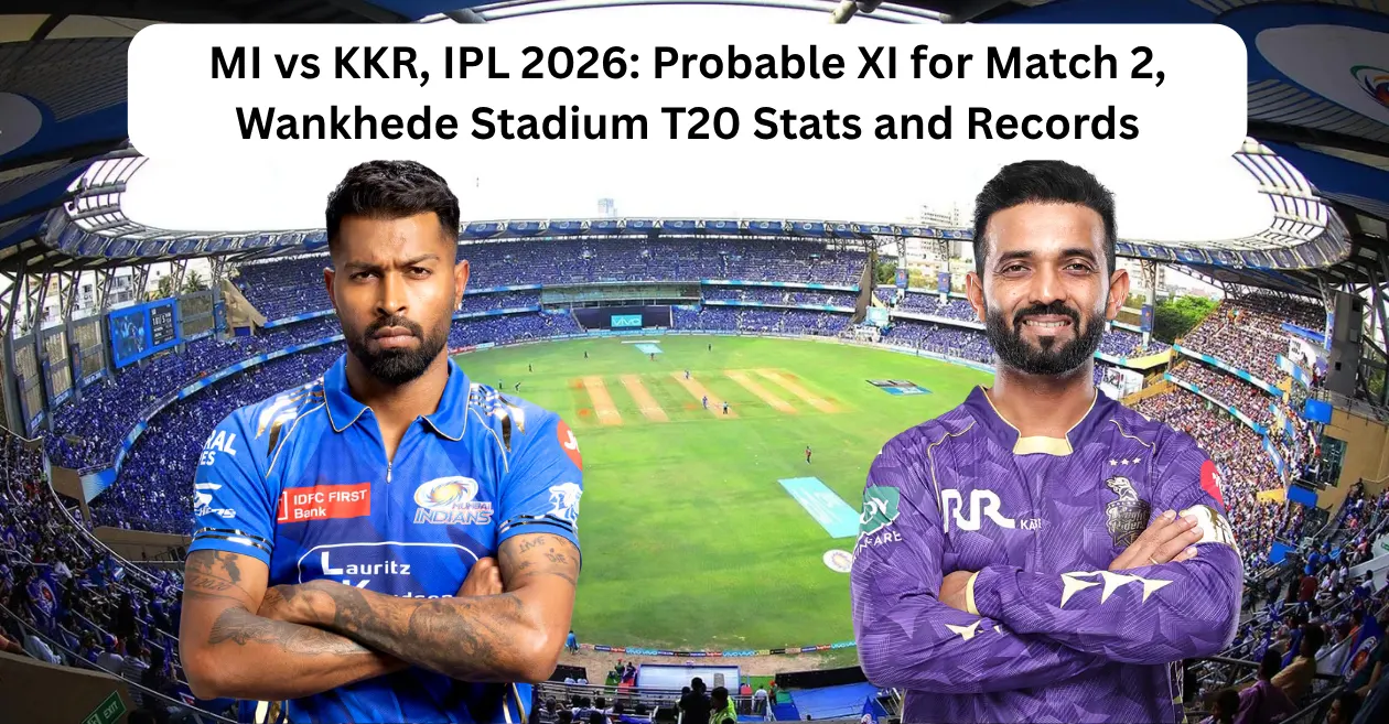 MI vs KKR, IPL 2026: XI probable para el partido 2, estadísticas y récords del Wankhede Stadium T20
