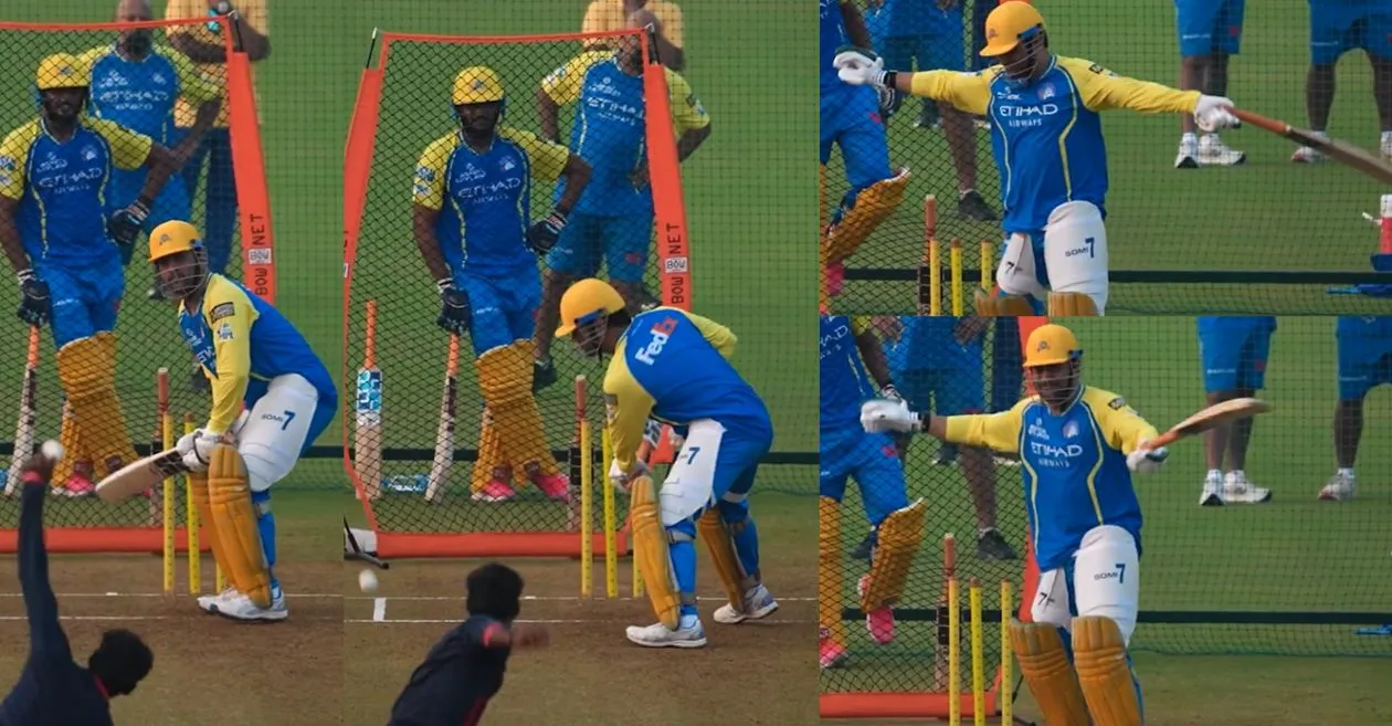 MIRAR: MS Dhoni comienza a bailar hilarantemente mientras hace señales ampliamente durante el entrenamiento del CSK antes de la IPL 2026